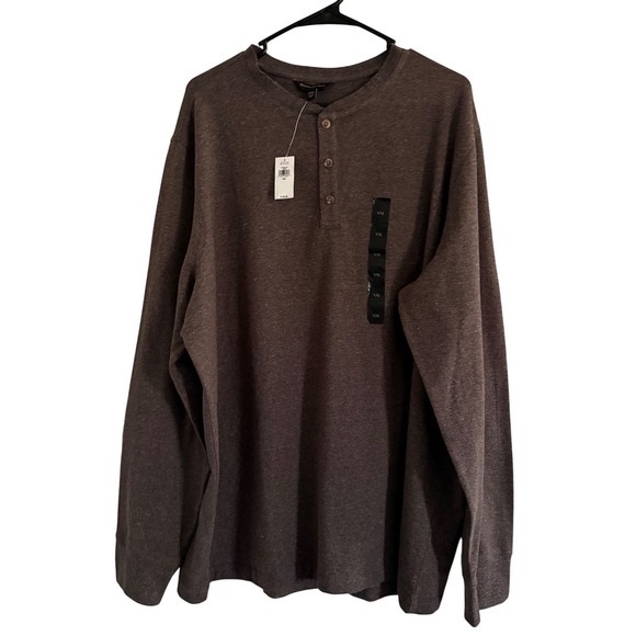 Banana Republic Other - Banana Republic Men's Long Sleeve Henley Shirt Size XXL Heathered Gray